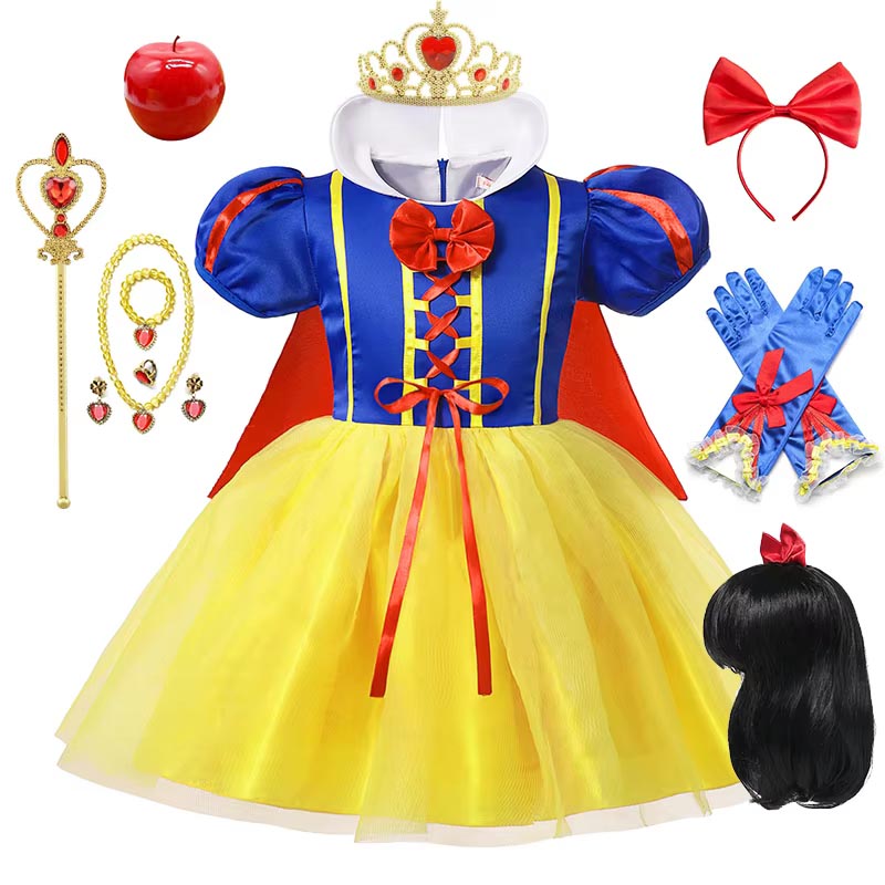 Cosplay Prop Bow - Abito da principessa Biancaneve per bambina,