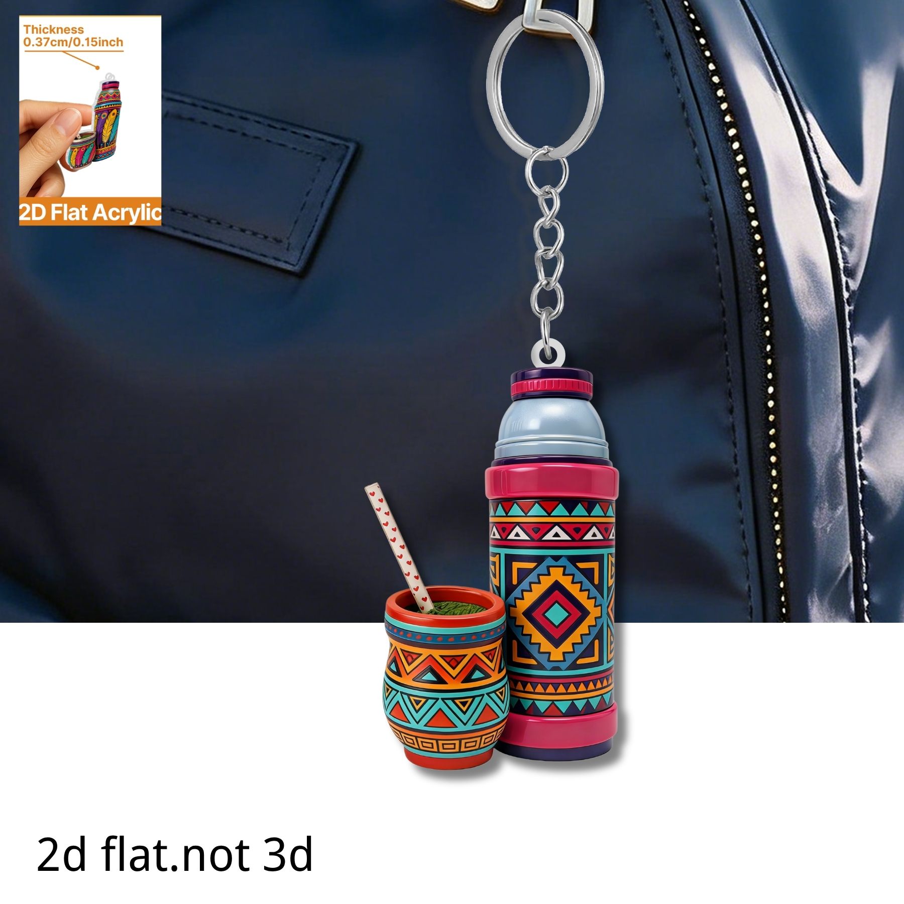 Worbla Thermoplastic - Portachiavi a Forma di Thermos, Ciondolo