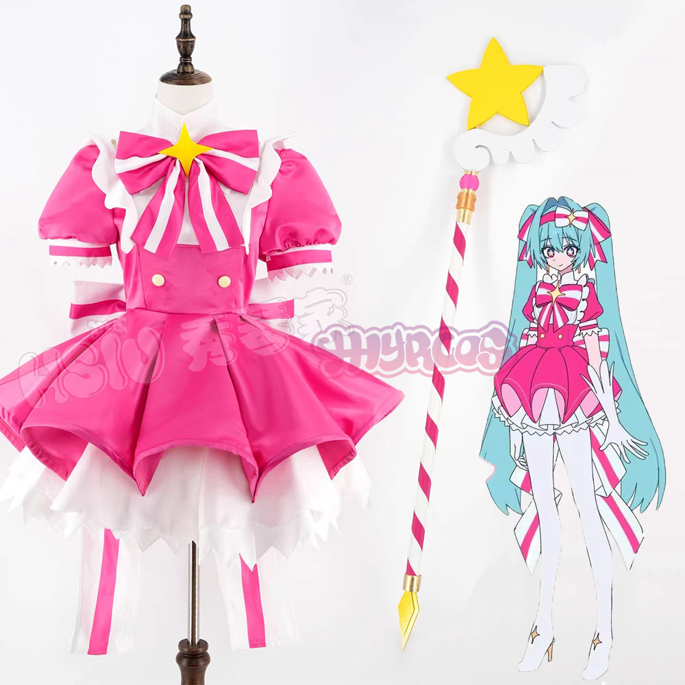 Cosplay Floating Prop - Costumi Cosplay MMiku Retry, Parrucca, Abiti