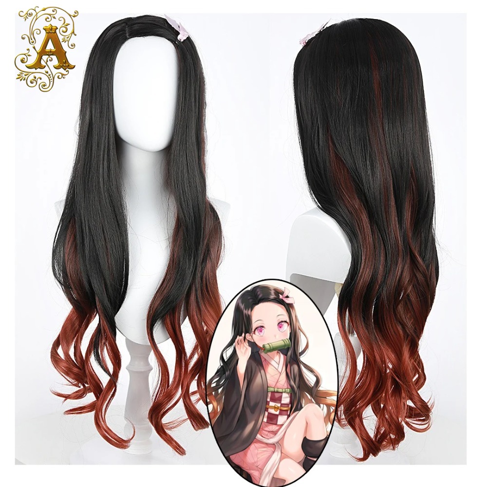 Wig Fiber Net - Parrucca Cosplay Anime Nezuko con Capelli